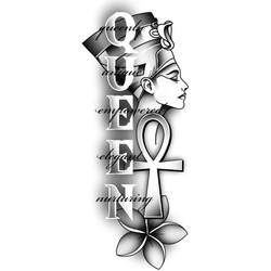 Q.U.E.E.N. Tattoo Design