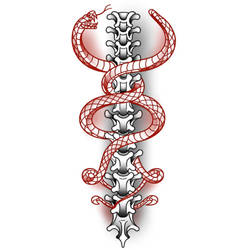 Snake Spine Tattoo Design