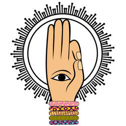 Eye Mudra Tattoo Design