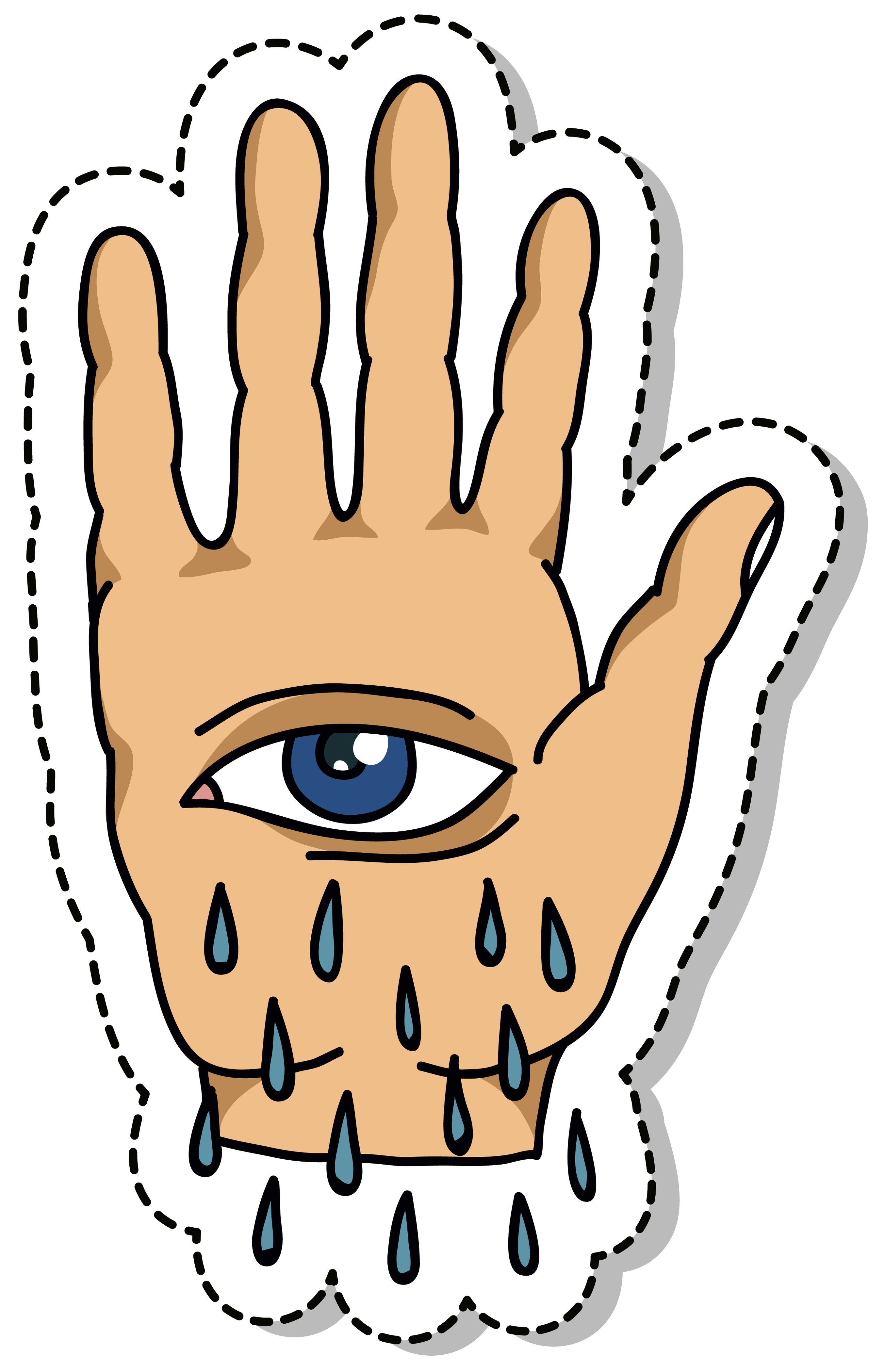 Occult eye tattoo by Luke.A.Ashley inked on the right palm | Hand palm  tattoos, Hand eye tattoo, Palm tattoos