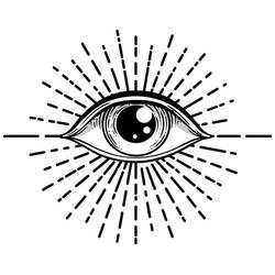 Crystal Eye Tattoo Design