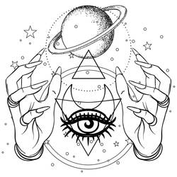 Fortune Teller's Eye Tattoo Design