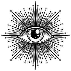 Eye Open Rays Tattoo Design