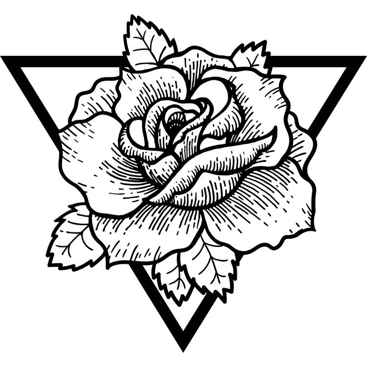 Mystical Rose Tattoo Design