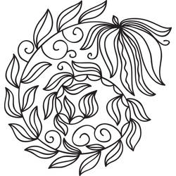 Curled Floral Tail Tattoo Design