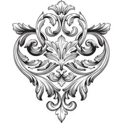 Vintage Baroque Ornament Symbol Tattoo Design
