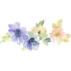 Watercolor Purple Blossoms