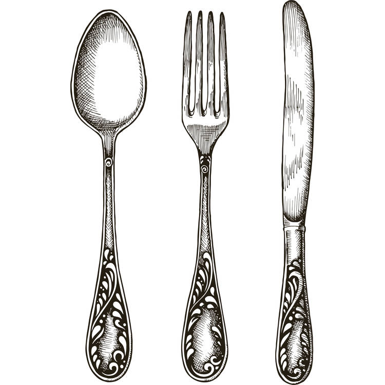 Silverware Tattoo Design 