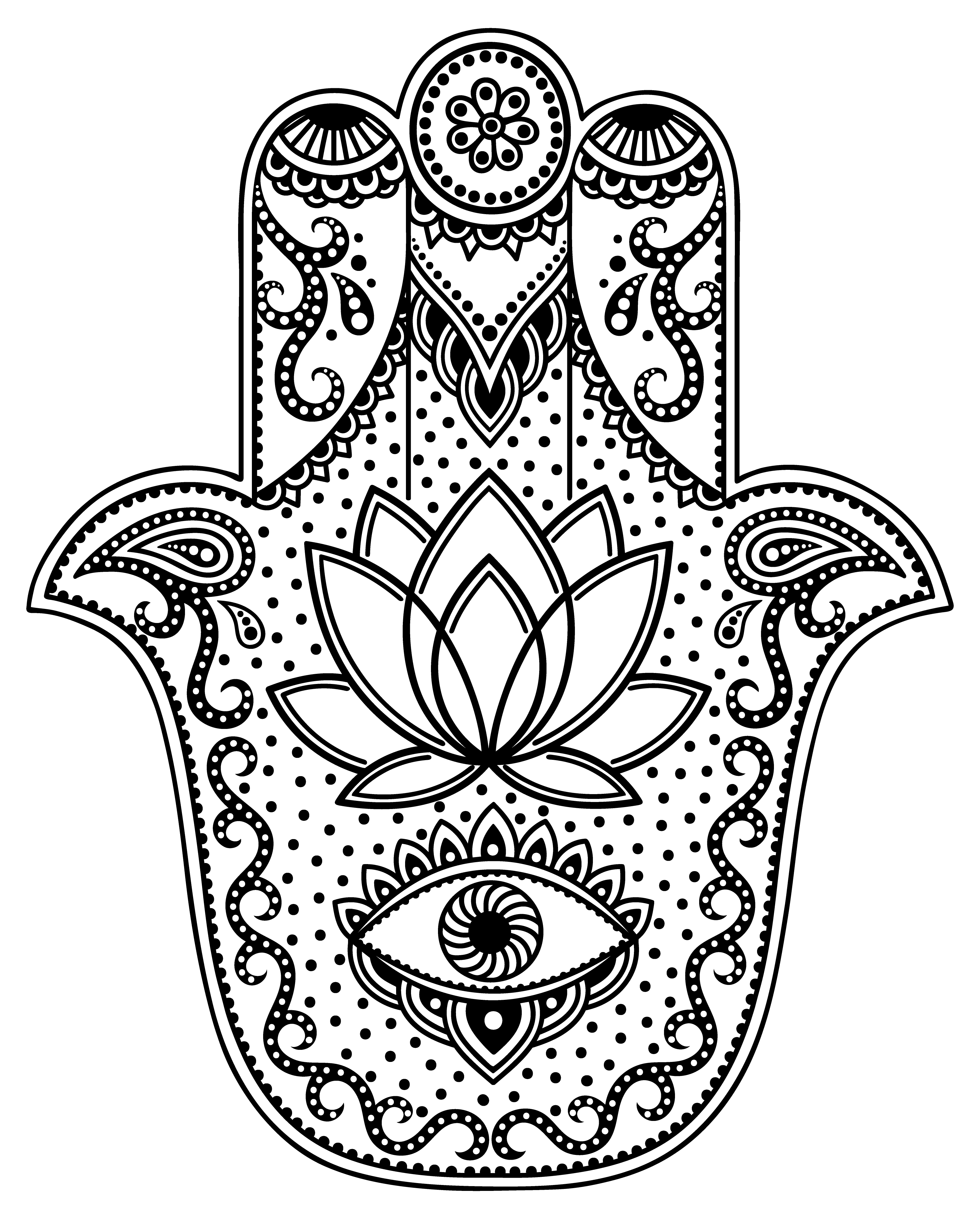 Premium Vector | Hamsa protection symbol design