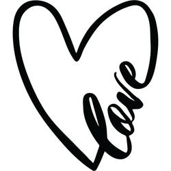 Love Inscribed Heart Tattoo Design