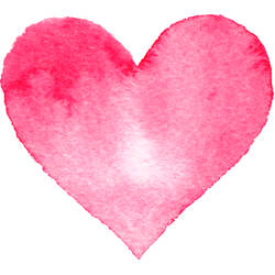 Pretty in Pink Watercolor Heart