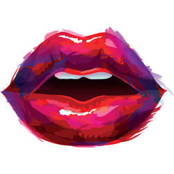 Hot Painted Lips Tattoo Design