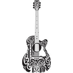 Angel, The Guitar Tattoo Design