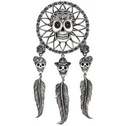 Dreamcatcher Skull Tattoo Design