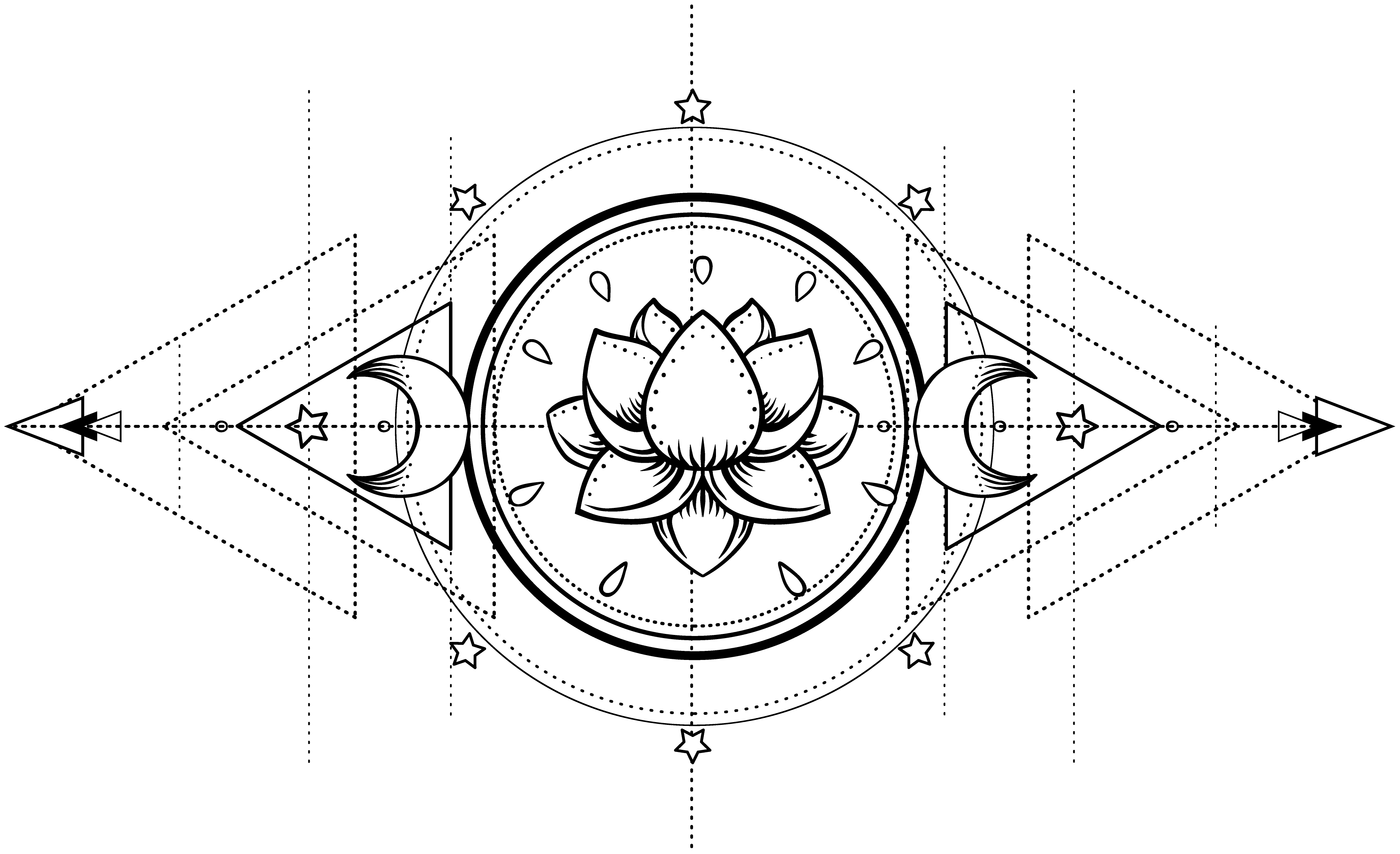 Lotus And Sacred Symbols For Tattoos Yoga And Buddhism Vector, Zen,  Spiritual, Meditation PNG and Vector with Transparent Background for Free  Download