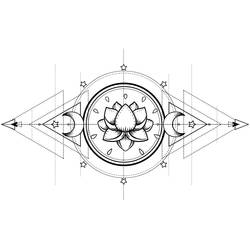 Moon Lotus Tattoo Design