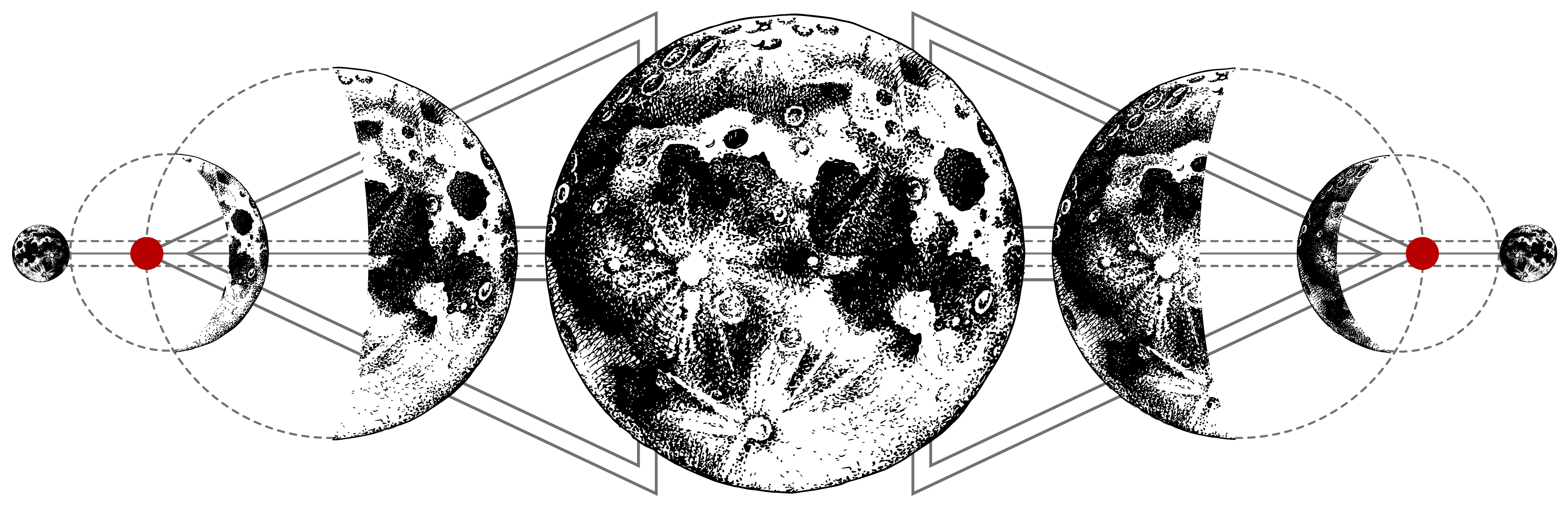 Geometric mountain in a diamonds with moon (tattoo style - black and white)  - Mountain - Posters and Art Prints | TeePublic