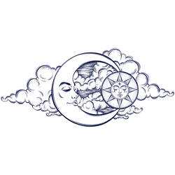 Zuri, The Moon Tattoo Design