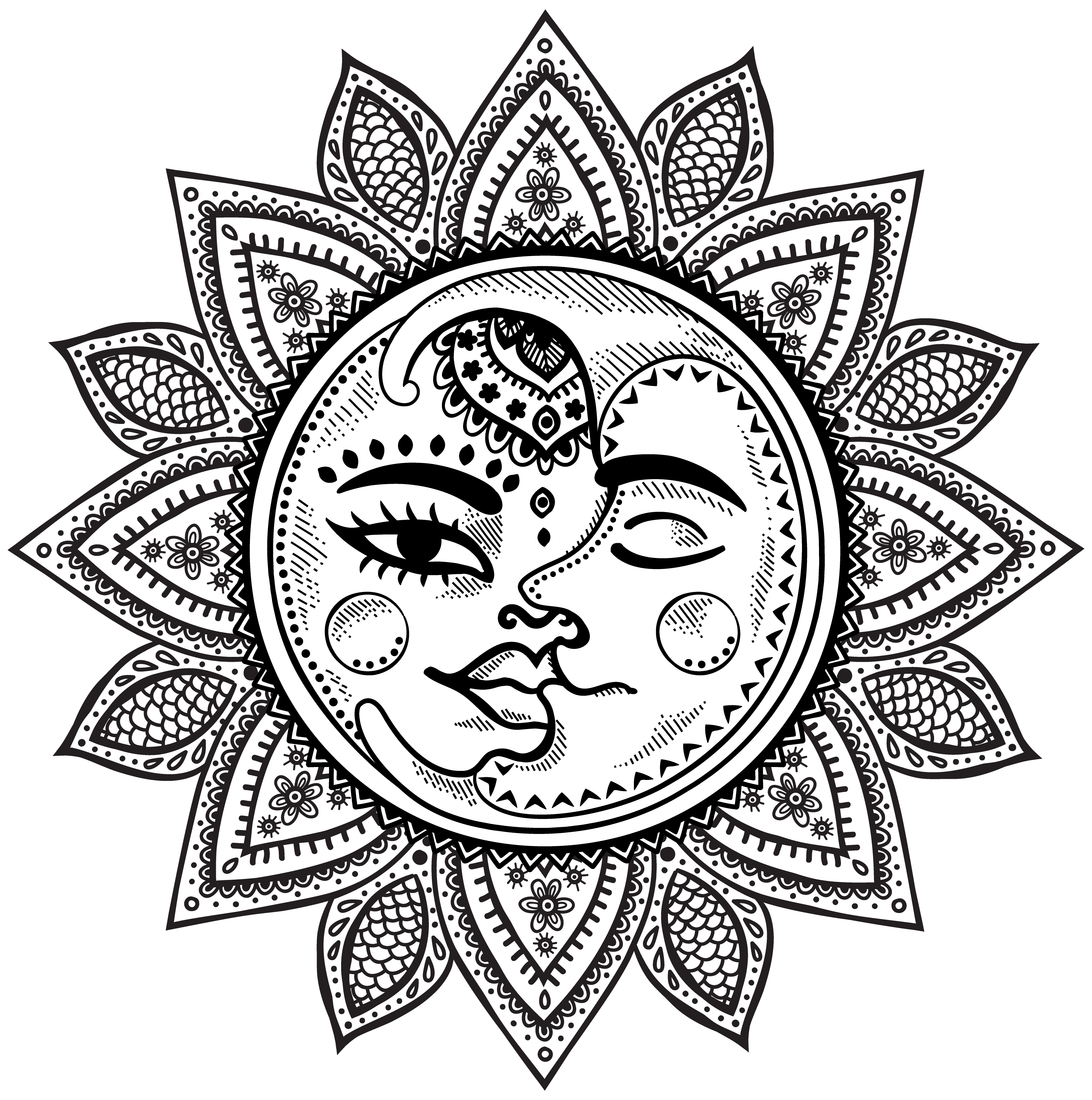 Sun Tattoo Color PNG Transparent Images Free Download | Vector Files |  Pngtree