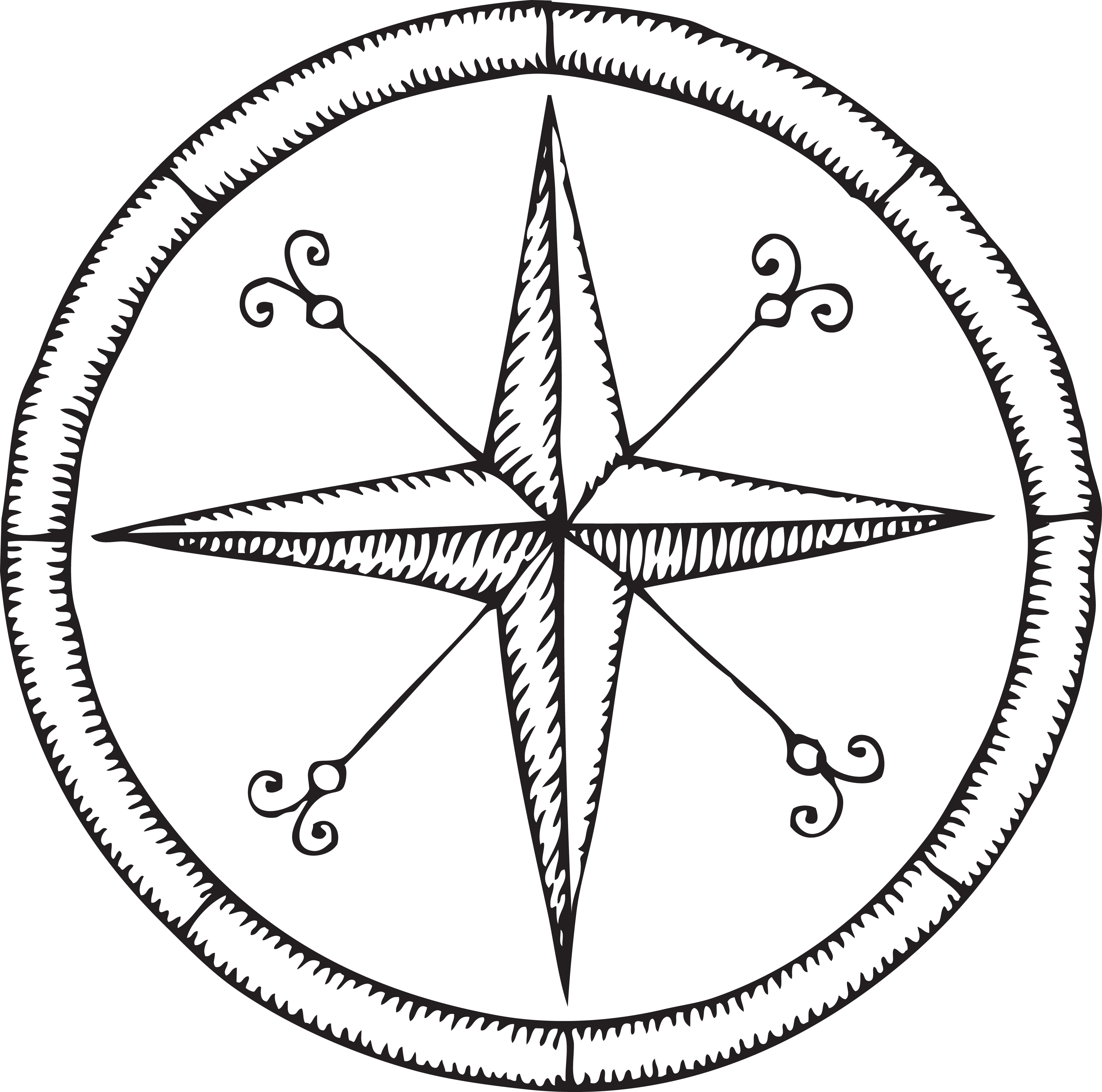 Compass Tattoo Design White Background PNG File Download High Resolution -  Etsy Hong Kong