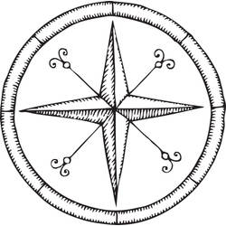 Vintage Traveling Compass Tattoo Design