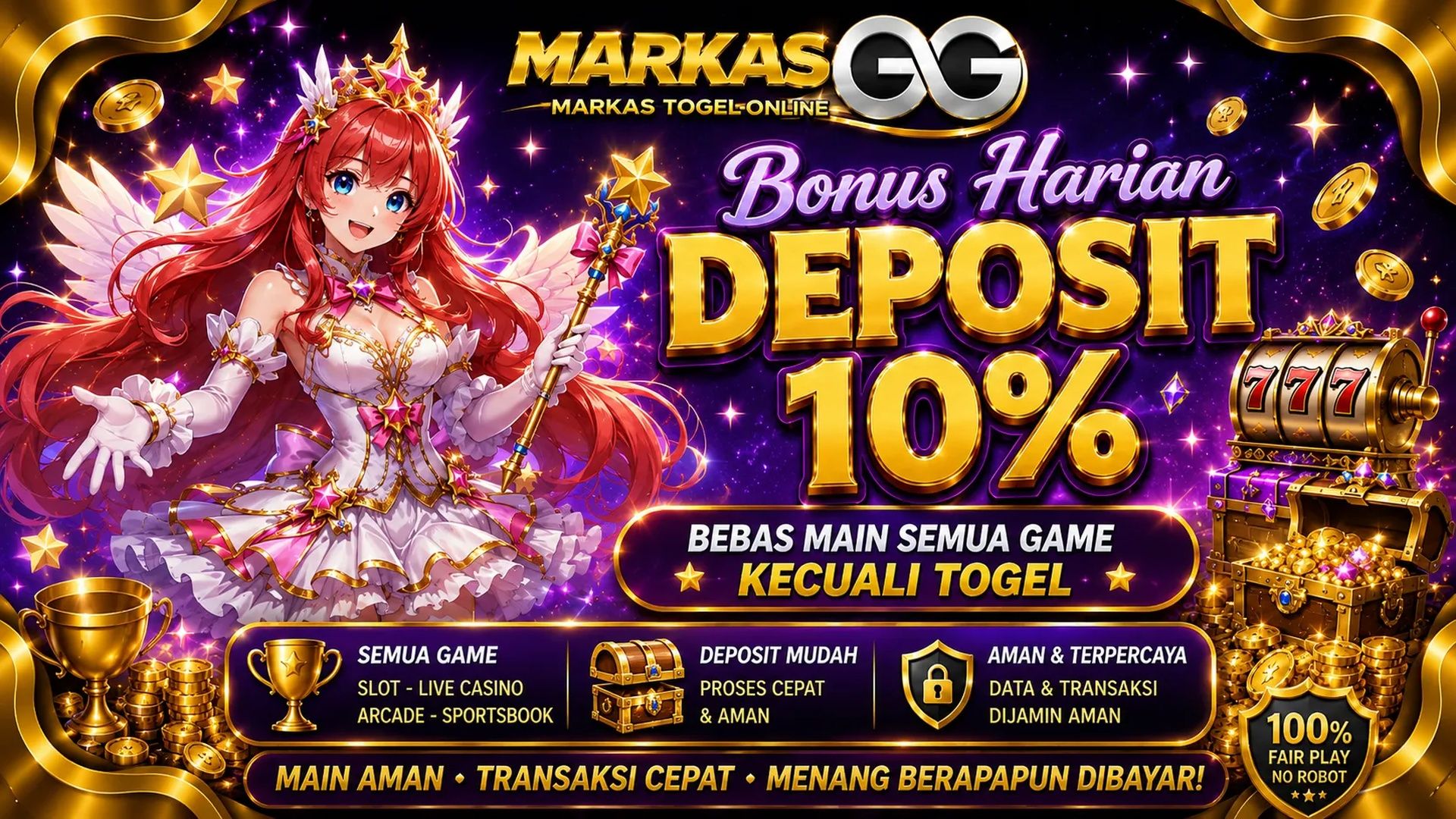 BONUS HARIAN DEPOSIT 10%