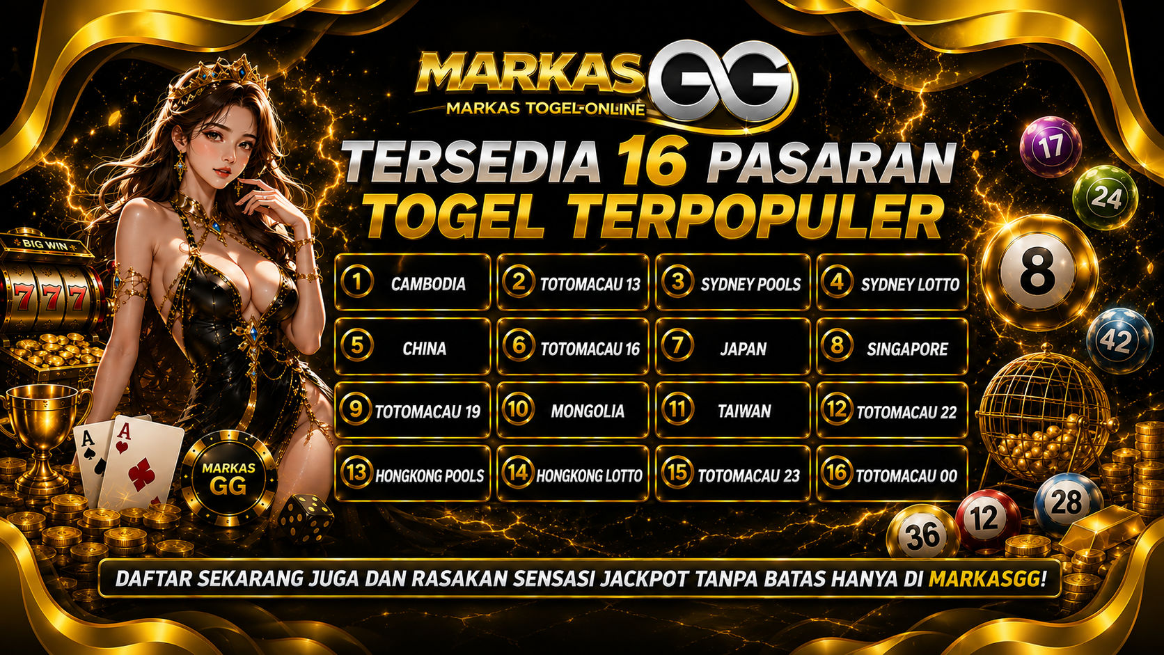 TERSEDIA 16 PASARAN TOGEL & HADIAH