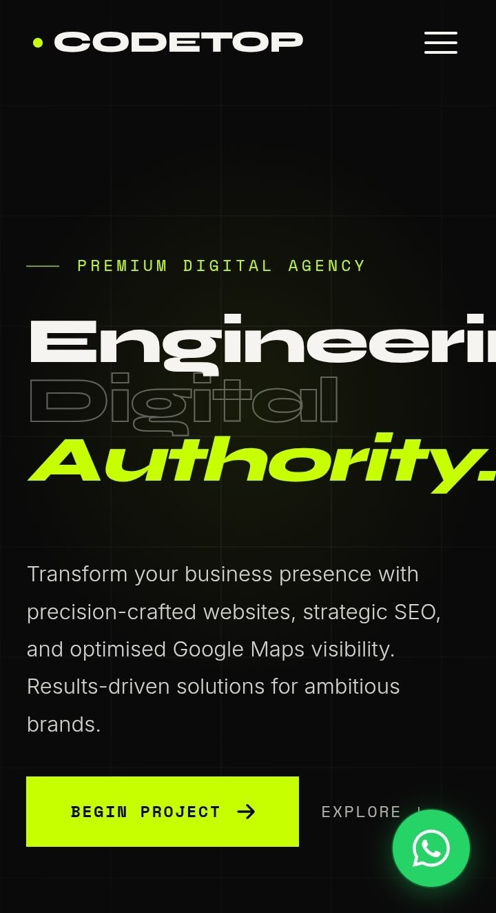 CODETOP Digital Solutions website screenshot