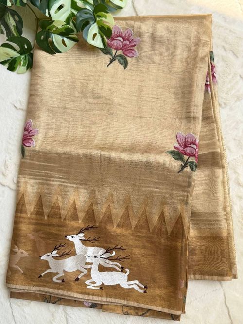 Golden Dawn Pure Tissue Saree