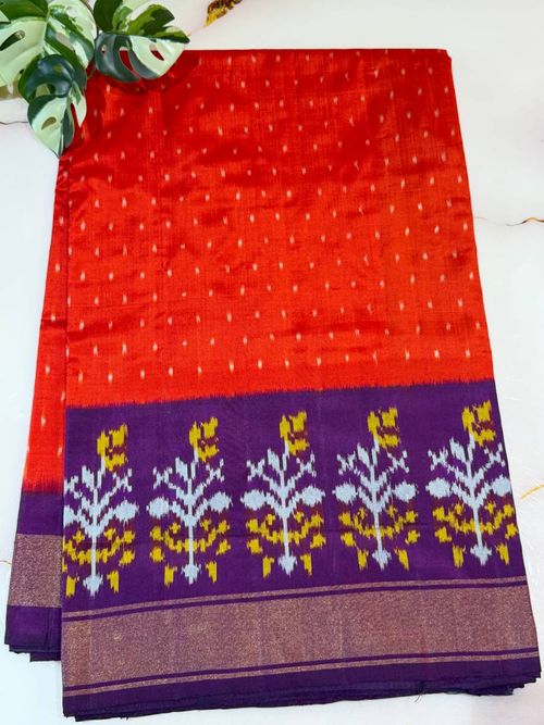 Orange Purple Ikat