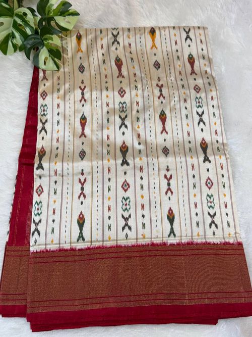 Ivory Tribal Ikat Patola