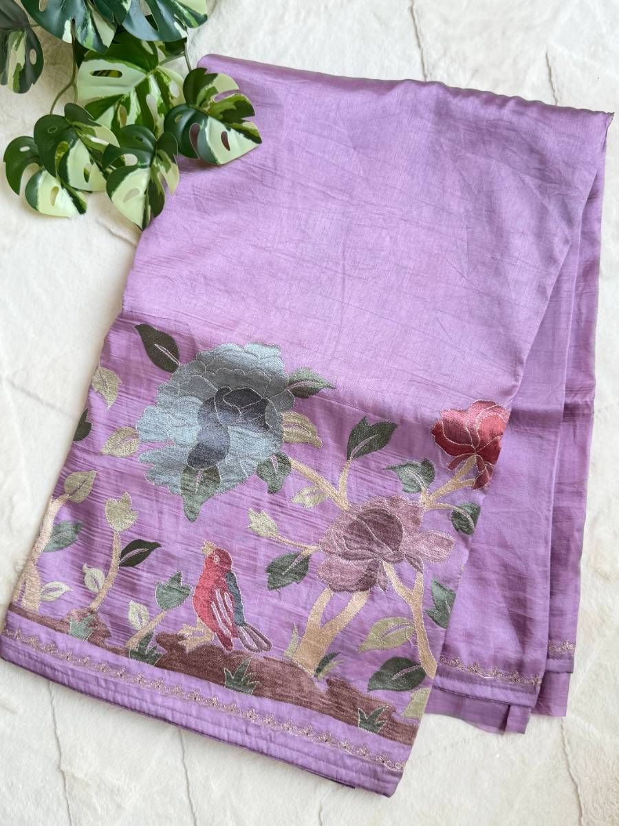 Lavender Dream Semi-Soft Silk Saree