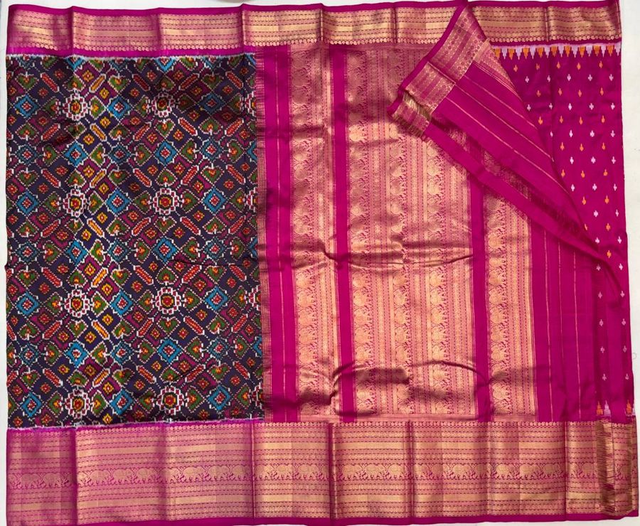 Rani Noir Navratna Patola