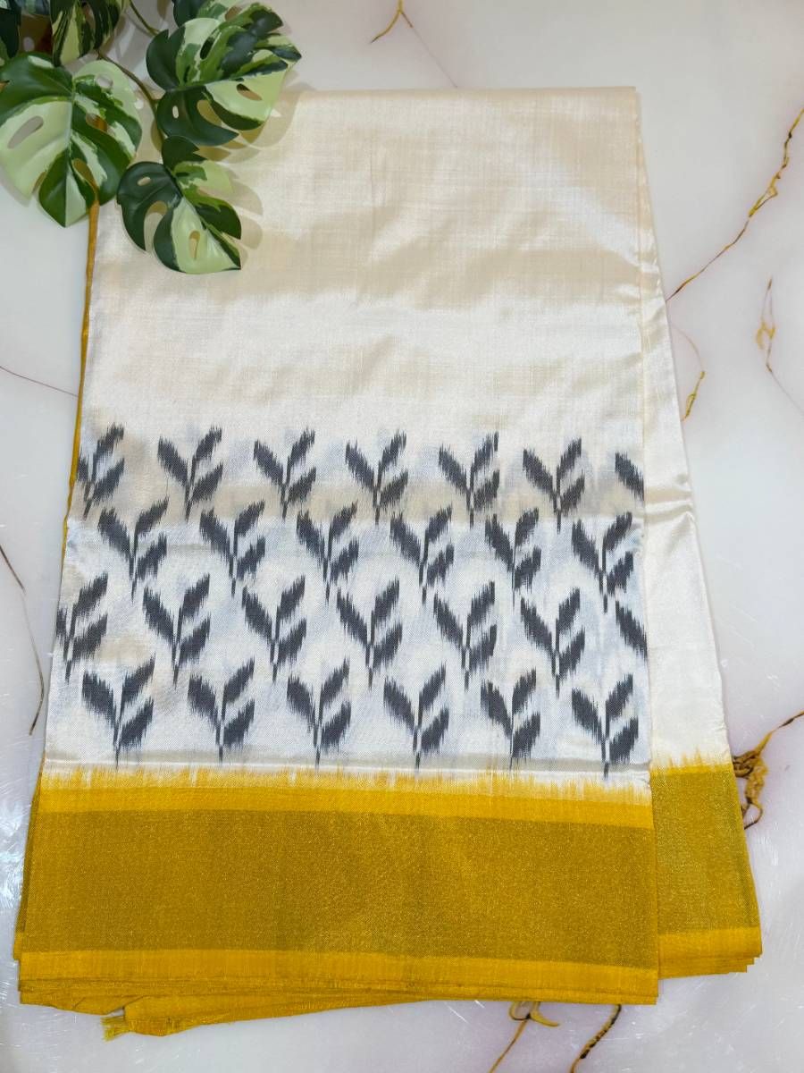 Ivory Leaf Ikat