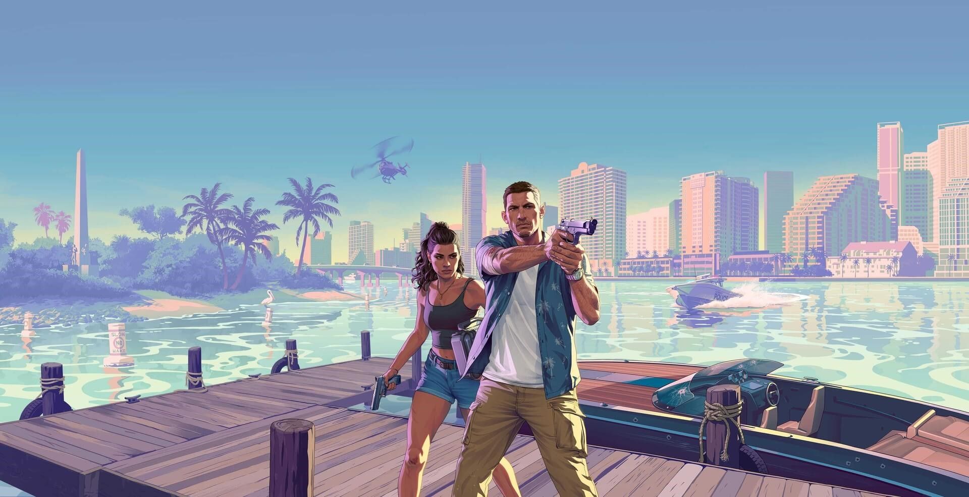 Vice City skyline at dusk