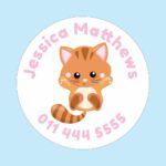 Circle Labels – 20 pack – Kittens