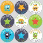 Theme birthday labels