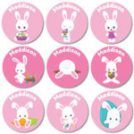 Bunny Pink Hunt Stickers