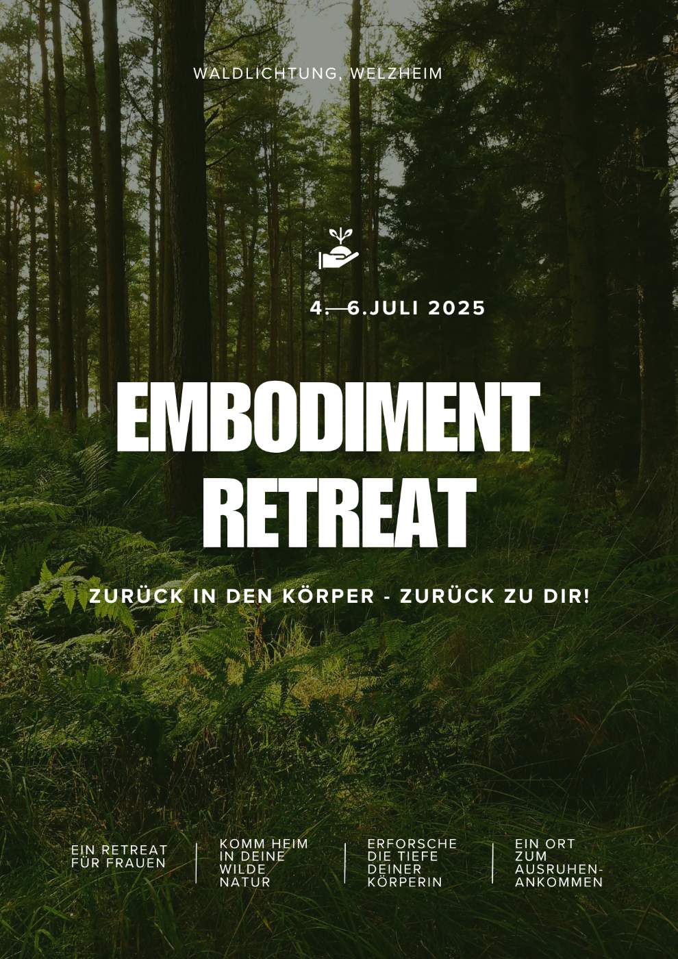 Event image for 🌿 Embodiment Natur Retreat für Frauen 🌿 4.–6. Juli | Waldlichtung bei Welzheim
