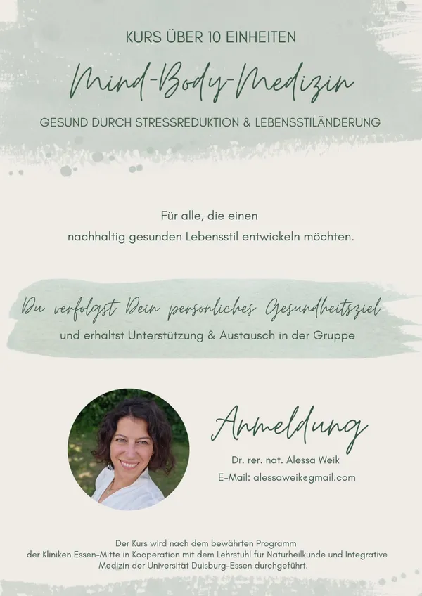 Event image for 🌿 Mind-Body-Medizin Kurs – Gesund durch Stressreduktion, Achtsamkeit & Selbstfürsorge 🧘‍♀️