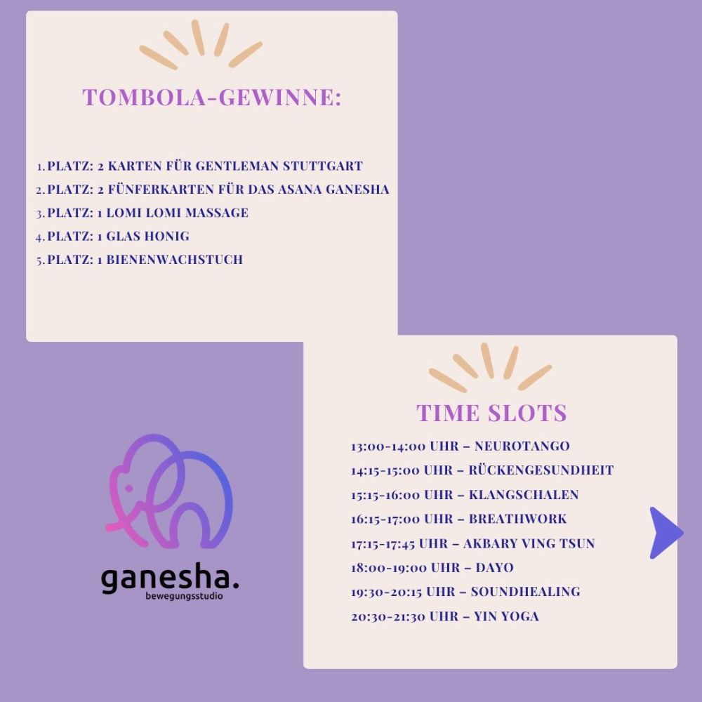 Event image for Tag der offenen Tür im Asana Ganesha Bewegungsstudio Mehr Infos hierzu unter www.asana-ganesha.de