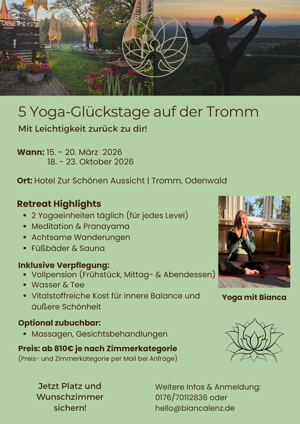 5 Yoga-Glückstage auf der Tromm – Mit Leichtigkeit zurück zu dir! – Image 1