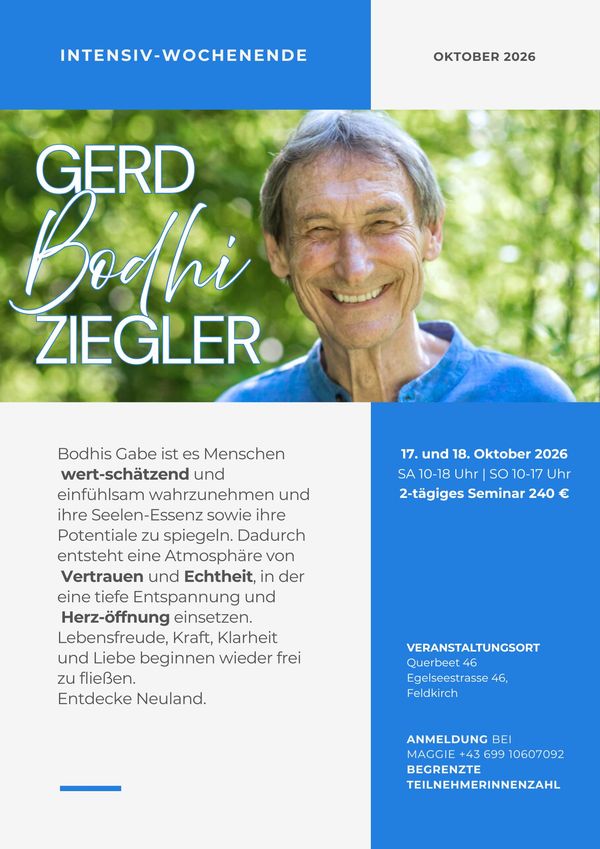 Intensiv-Wochenende in Feldkirch mit Gerd BODHI Ziegler – Image 1