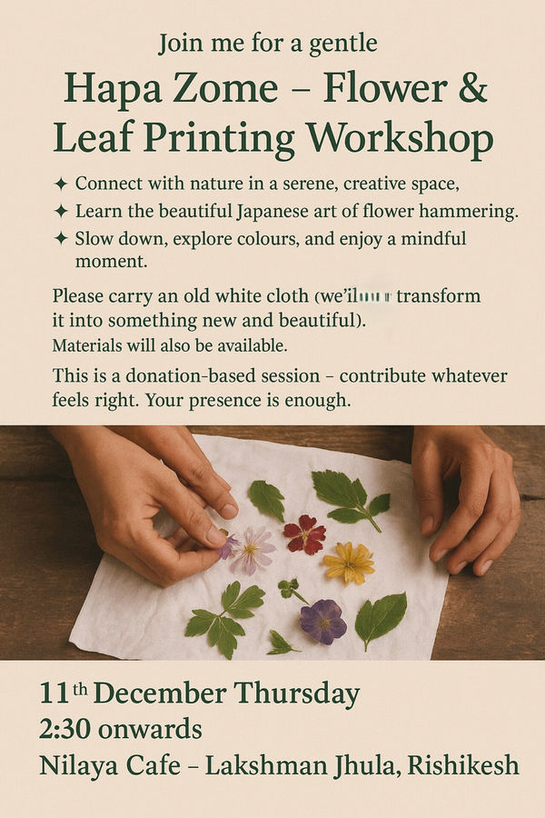Hapa zome - flower and leaf printing workshop – Image 1