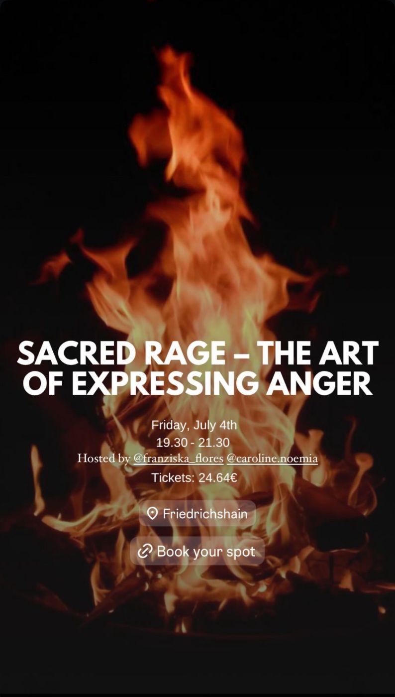Event image for SACRED RAGE WORKSHOP - The Art of Expressing Anger