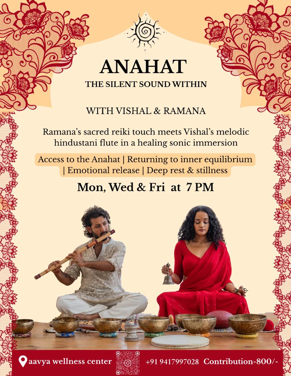 Event image for “ANAHATA— the unstruck sound within” An immersive Sound Healing Experience