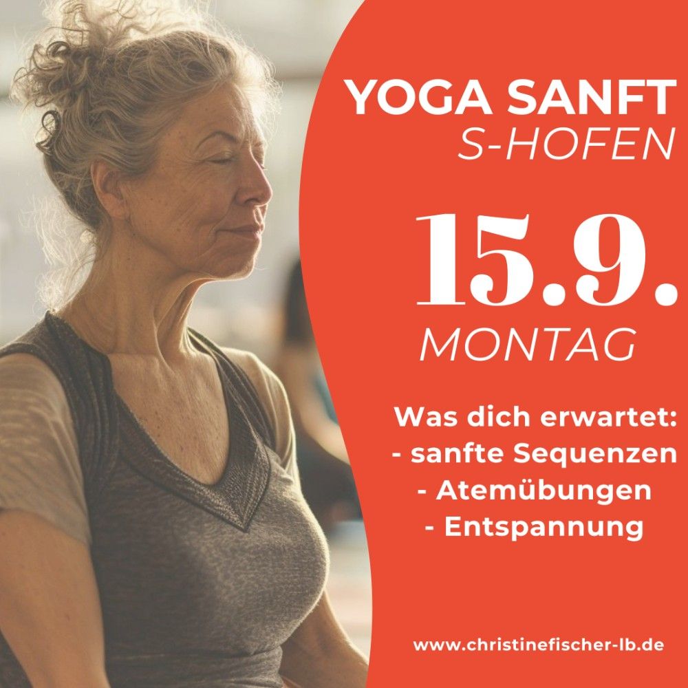 Event image for Yoga SANFT (auf der Matte/ auf dem Stuhl) so wie jeder kann - Stuttgart-Hofen 