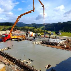 Pouring the slab