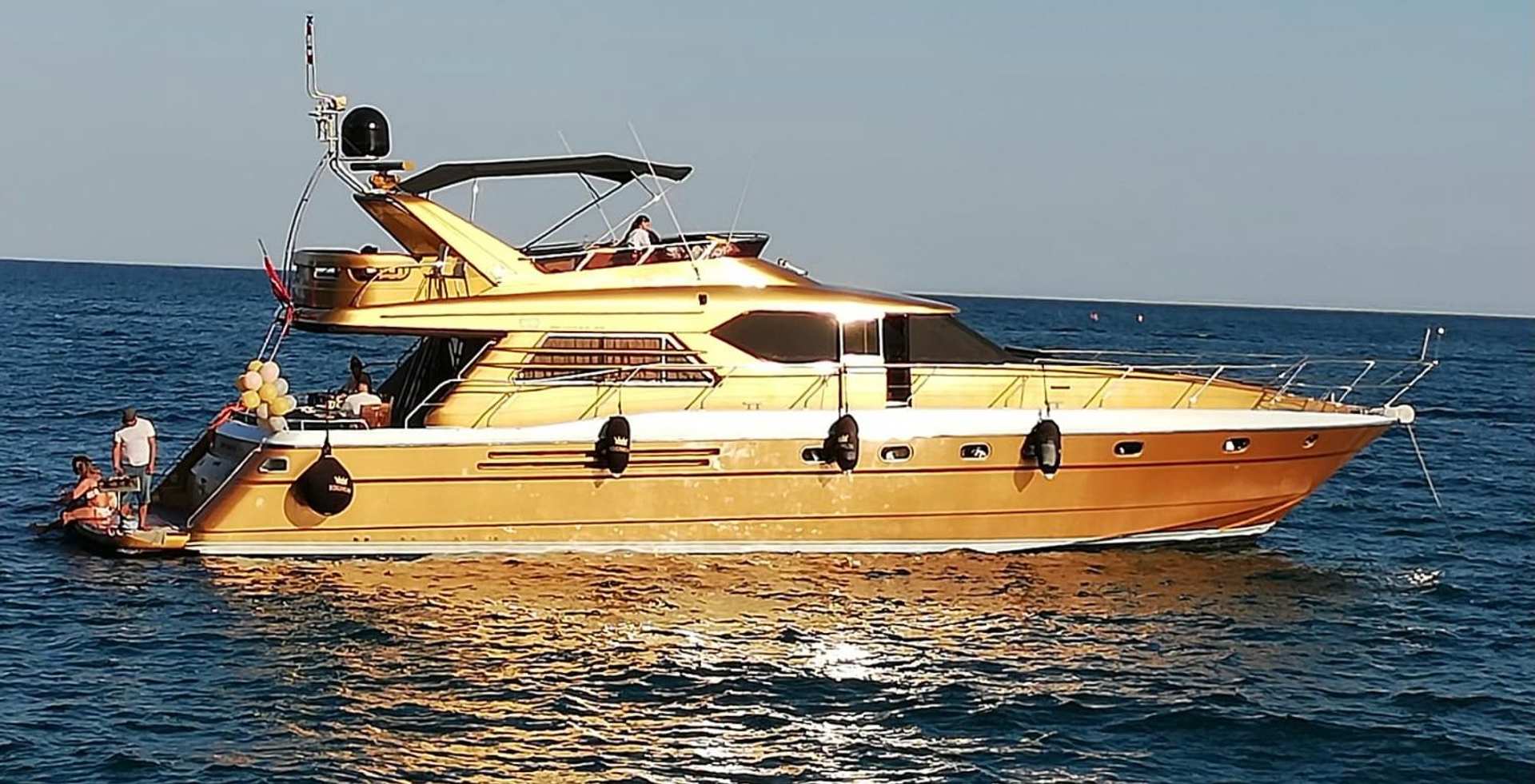 Regnum Yacht luxury motor yacht cruising on calm sea water