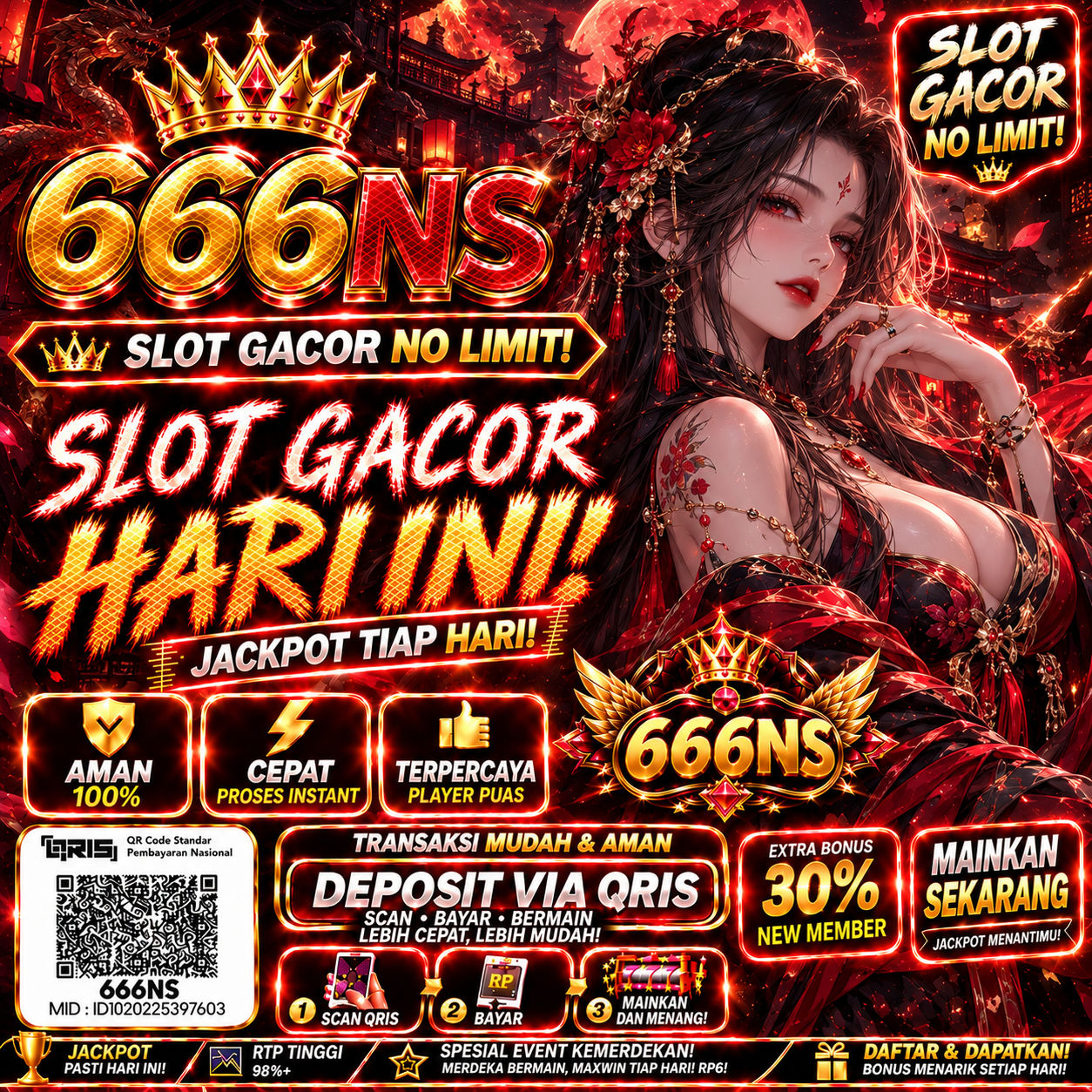 Banner Aplikasi 666NS dengan akses permainan digital